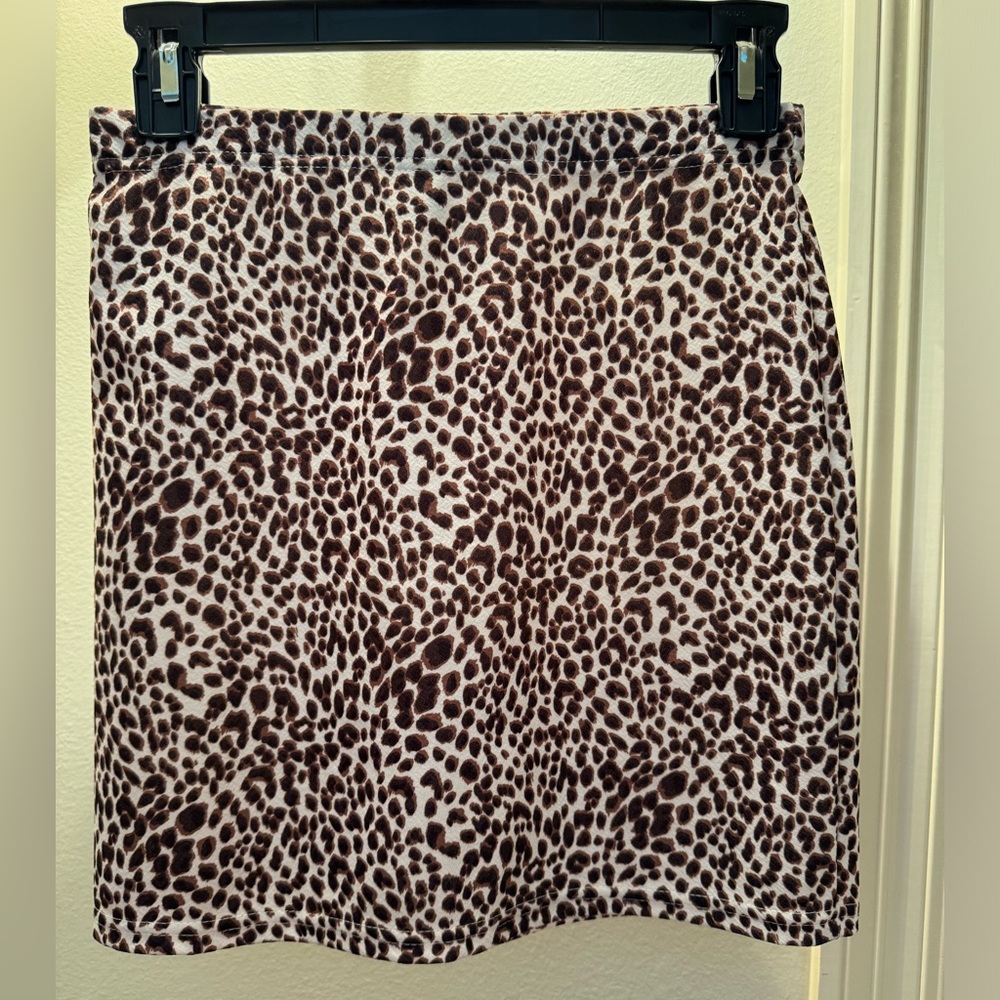 SHEIN leopard print mini skirt